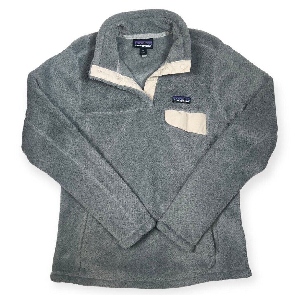 Patagonia Synchilla Women’s Size Medium Gray Fleece Snap Pullover